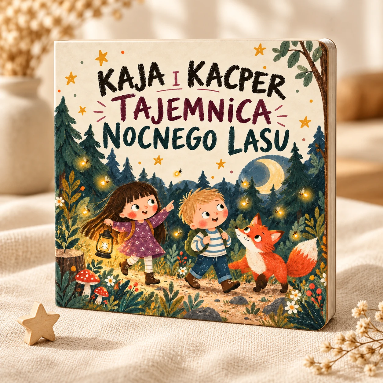 Okładka książki: Kaja i Kacper — tajemnica nocnego lasu